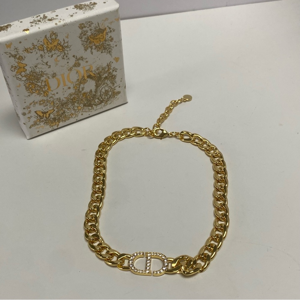 Dior Gold-Tone Chain Necklace
